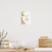 Poster Panneau de bar à mimosa de mariage avec pamplemous (Cuisine)