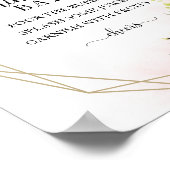 Poster Panneau de bar à mimosa géométrique à l'eucalyptus (Coin)