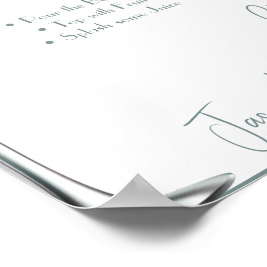 Poster Panneau de bar à Mimosa modifiable imprimable (Coin)