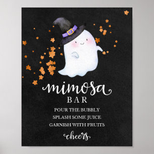 Poster Panneau de bar à mimosa pour Baby Shower sur le th