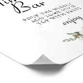 Poster Panneau de bar à mimosa pour la douche de mariée f (Coin)