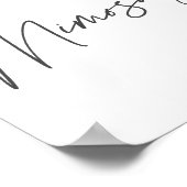 Poster Panneau de bar à Mimosa pour mariage élégant et mi (Coin)