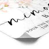 Poster Panneau de bar à Mimosa pour une douche de mariée  (Coin)