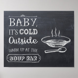 Poster Panneau de bar à soupe