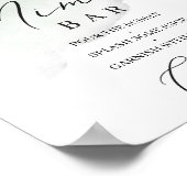 Poster Panneau de bar à verdure boho eucalyptus mimosa (Coin)