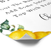 Poster Panneau de bar aux citrons Mimosa (Coin)