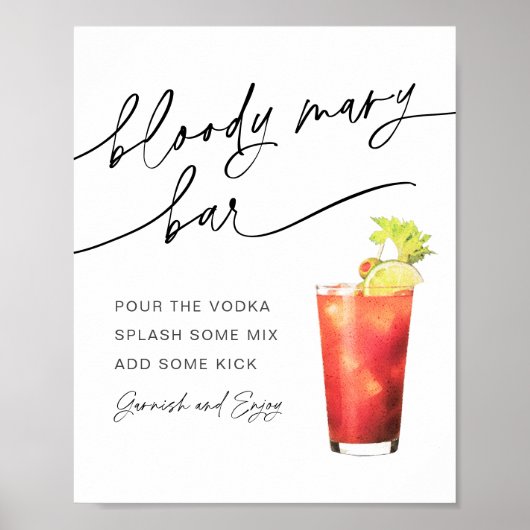 Poster Panneau de bar Bloody Mary EVERLEIGH (Devant)
