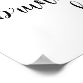 Poster Panneau de bar de brunch de calligraphie rustique (Coin)