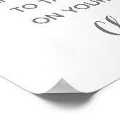 Poster Panneau de bar de fleurs de mariage à fleurs blanc (Coin)