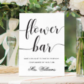 Poster Panneau de bar de fleurs minimal moderne de Leyton