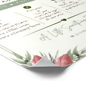 Poster Panneau de bar de fleurs modifiables (Coin)