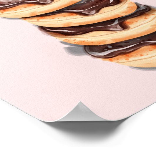 Poster Panneau de bar de Mariage pour Donut Rose (Coin)