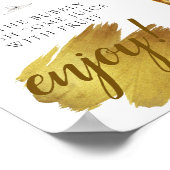 Poster Panneau de bar de Mimosa de brunch de mariage élég (Coin)