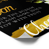 Poster Panneau de bar de Mimosa élégant à jasmin blanc (Coin)