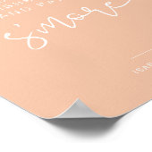 Poster Panneau de bar de s'mores de printemps orange past (Coin)