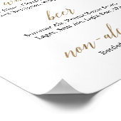 Poster Panneau de bar élégant or et noir calligraphié (Coin)