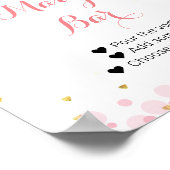 Poster Panneau de bar en Moon Mary pailleté rose (Coin)