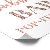 Poster Panneau de bar en or rose confetti (Coin)