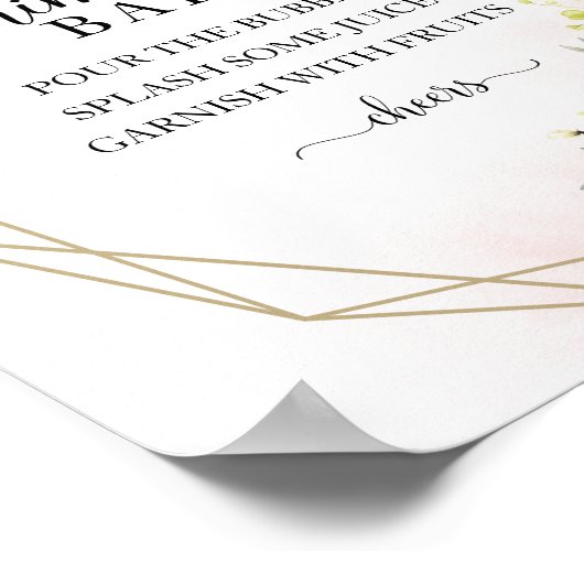 Poster Panneau de bar géométrique Eucalyptus verdure Mimo (Coin)