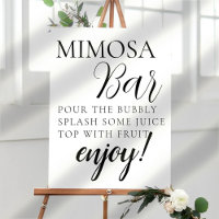 Panneau de bar Mimosa à script minimal