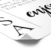 Poster Panneau de bar Mimosa à script minimal moderne (Coin)