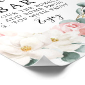 Poster Panneau de bar Mimosa à verdure florale (Coin)