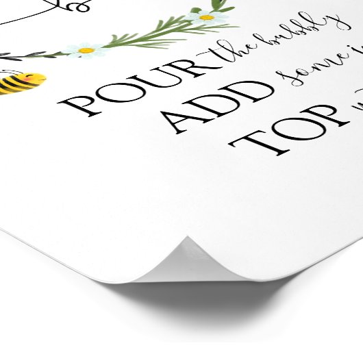 Poster Panneau de bar Mimosa abeille (Coin)