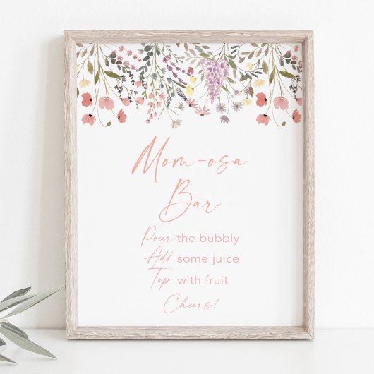 Poster Panneau de bar Mimosa Baby In Bloom Wildflower