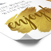 Poster Panneau de bar Mimosa de brunch de mariage élégant (Coin)