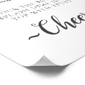 Poster Panneau de bar Mimosa de calligraphie simple (Coin)