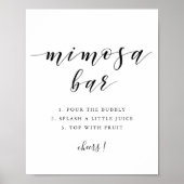 Poster Panneau de bar Mimosa de mariage de calligraphie m (Devant)