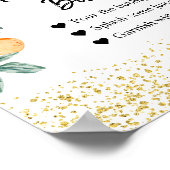 Poster Panneau de bar Mimosa d'été orange aquarelle (Coin)