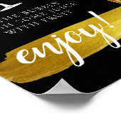 Poster Panneau de bar Mimosa élégant et doré minimal pour (Coin)