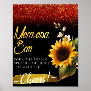 Poster Panneau de bar Mimosa élégant tournesol
