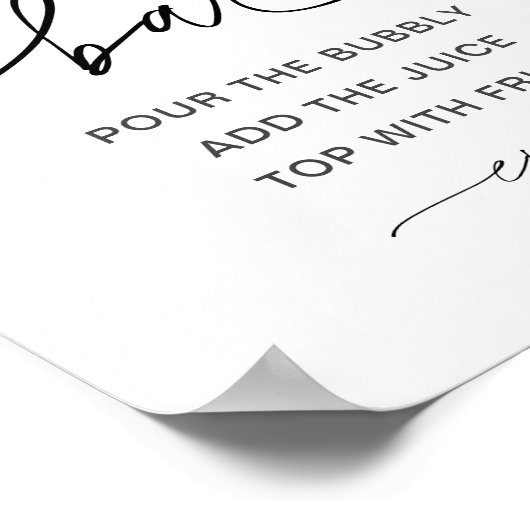 Poster Panneau de bar Mimosa EVERLEIGH (Coin)