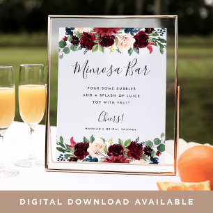 Poster Panneau de bar Mimosa Fleur Radieuse