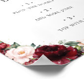 Poster Panneau de bar Mimosa floral rose Burgundy (Coin)