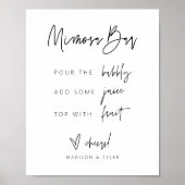 Poster Panneau de bar Mimosa Mariage Fête de mariage G400 (Devant)