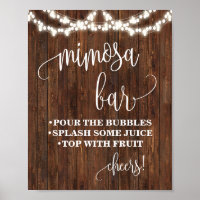 Panneau de bar Mimosa Mariage occidental Fête de m