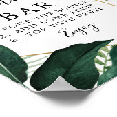 Poster Panneau de bar Mimosa Monstera Tropical (Coin)