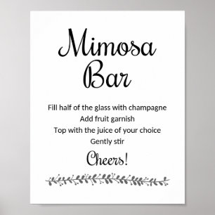 Poster Panneau de bar Mimosa - Rochester