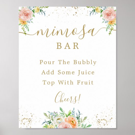 Poster Panneau de bar Mimosa rose rose (Devant)