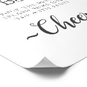 Poster Panneau de bar Mimosa simple minimaliste (Coin)