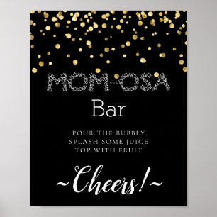 Poster Panneau de bar Mimosa simple minimaliste scintilla