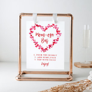 Poster Panneau de bar Mom-osa pour baby shower Little Swe