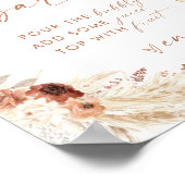 Poster Panneau de bar Momosa Baby Shower Boho | Panneau d (Coin)