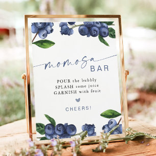 Poster Panneau de bar Momosa pour Baby Shower Berry Sweet