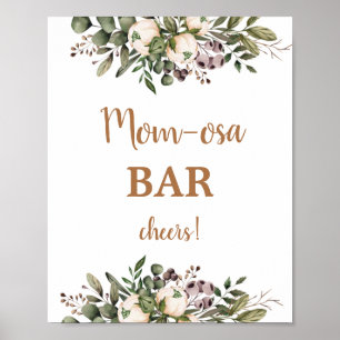 Poster Panneau de bar Momosa pour Baby Shower Boho Nurser