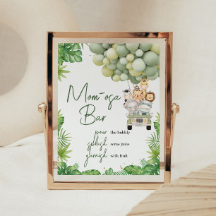 Poster Panneau de bar Osa Safari Jungle Oh Boy pour maman