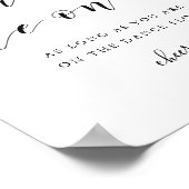 Poster Panneau de bar ouvert de mariage 'Les boissons son (Coin)